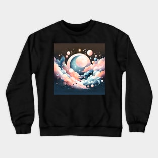 Mystical Celestial Dreams: Moonlit Serenity Crewneck Sweatshirt